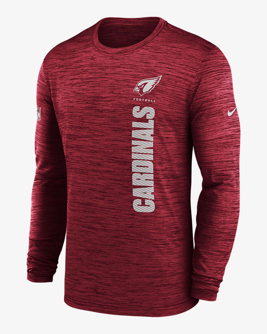 Arizona Cardinals Sideline Velocity Men's Nike Dri-FIT NFL Long-Sleeve T-Shirt - Cardinal Red