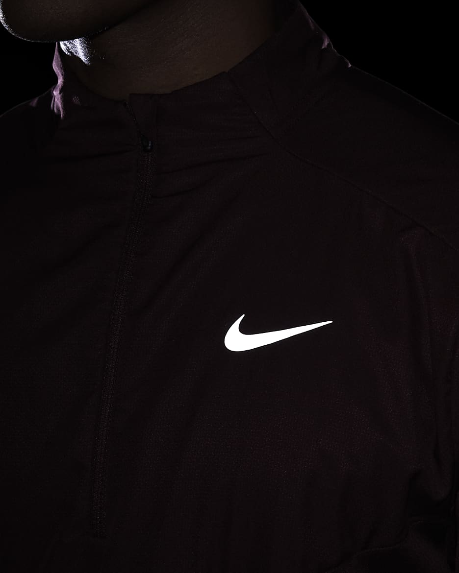 Maglia da running idrorepellente con zip a metà lunghezza Therma-FIT Nike Sphere – Uomo - Burgundy Crush