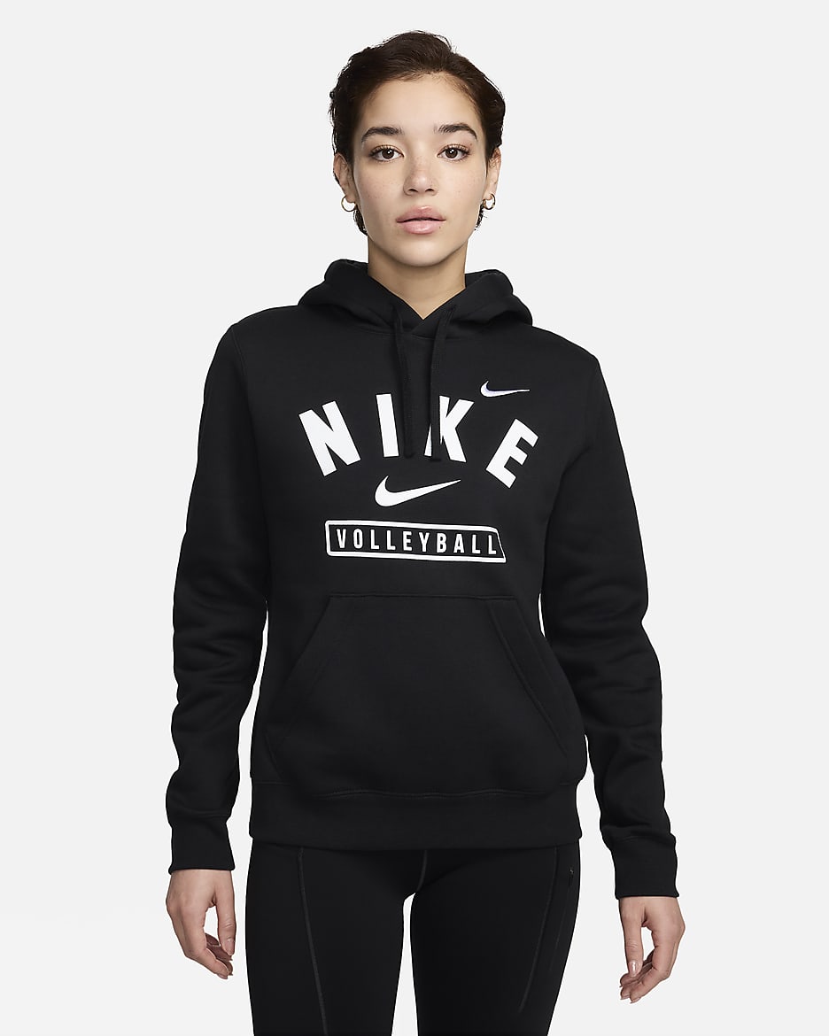 Nike Women's Volleyball Pullover Hoodie - Black/White