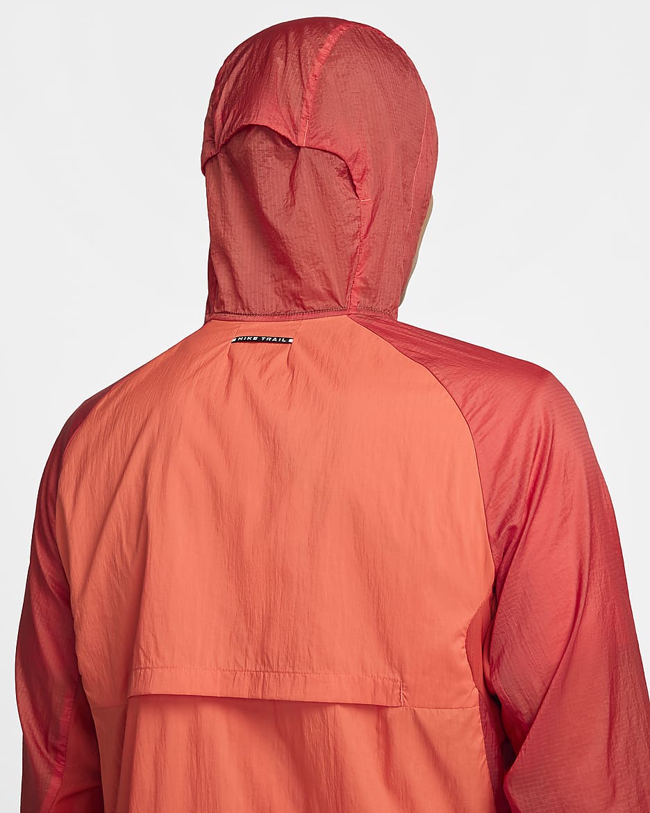 Nike Trail Aireez Men's Running Jacket - Vintage Coral/Dragon Red/Black