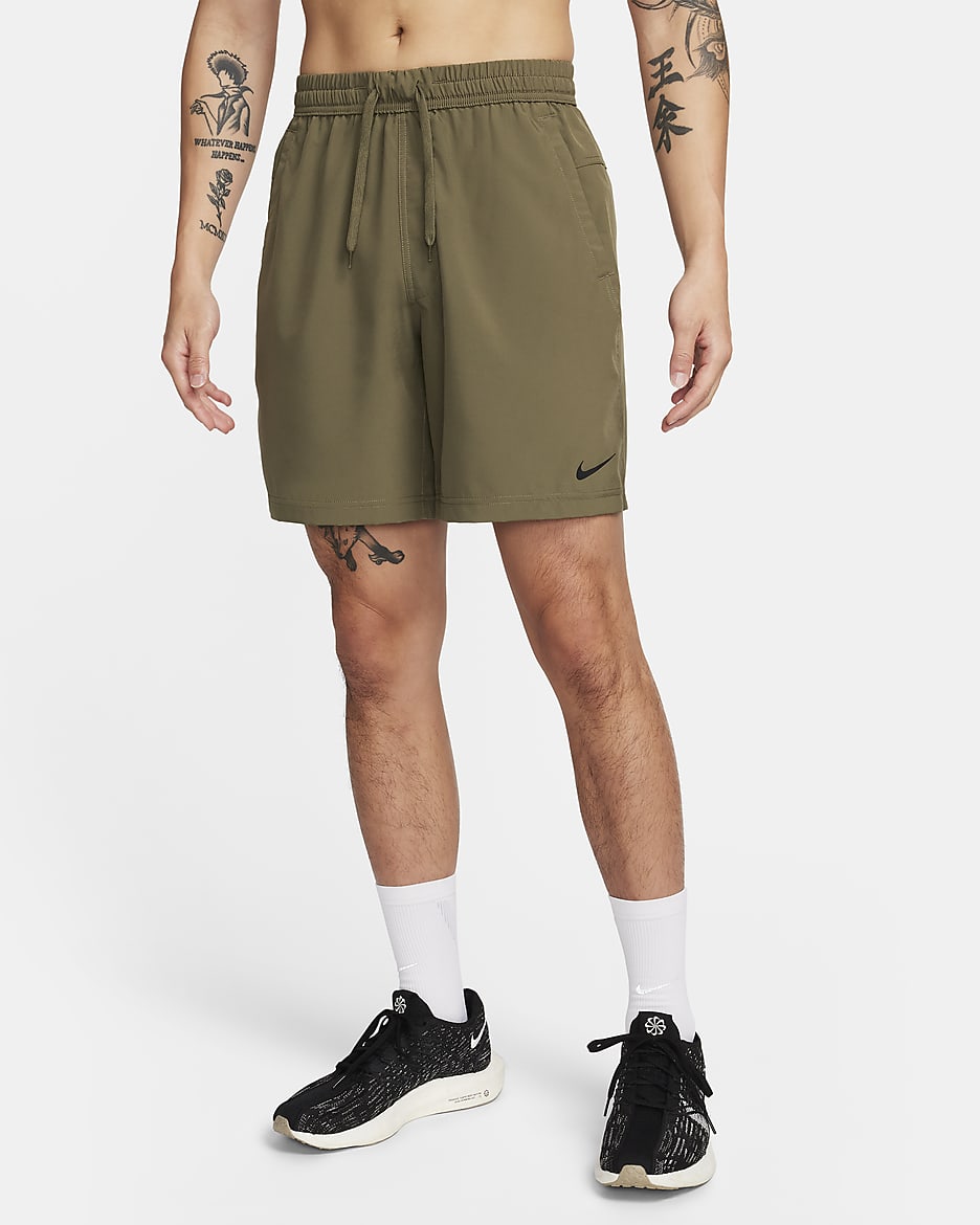 Nike Dri-FIT Form Men's 7" Unlined Versatile Shorts - Medium Olive/Black