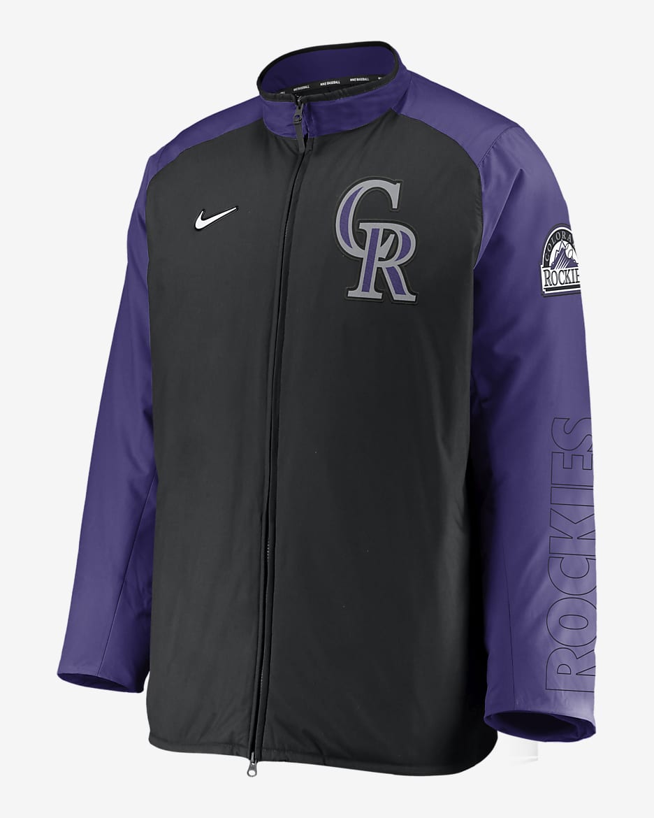 Nike Dugout (MLB Colorado Rockies) Men's Full-Zip Jacket - Black