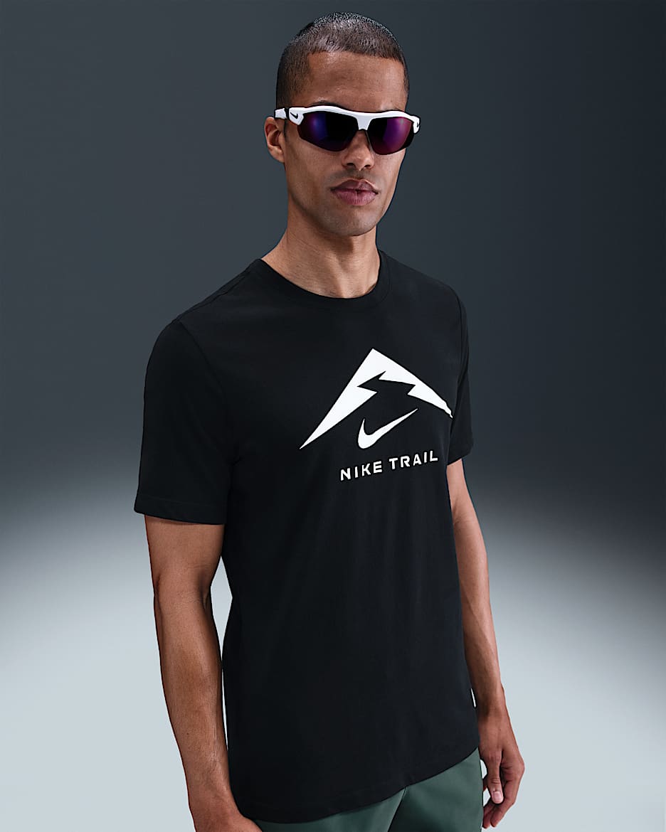 Nike Dri-FIT Men's Trail Running T-Shirt - Black/Summit White