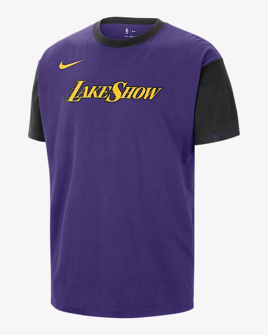 Playera Nike NBA para hombre Los Angeles Lakers Courtside City Edition - Morado campo