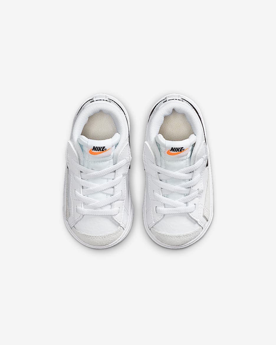 Nike Blazer Mid '77 Baby and Toddler Shoe - White/Total Orange/Black