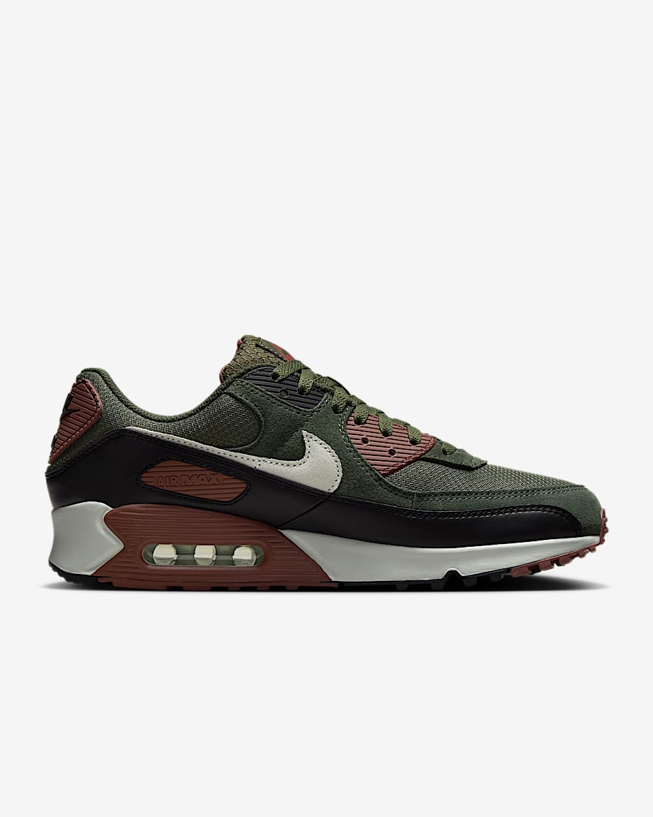 Nike Air Max 90 Men's Shoes - Cargo Khaki/Red Sepia/Sequoia/Light Silver