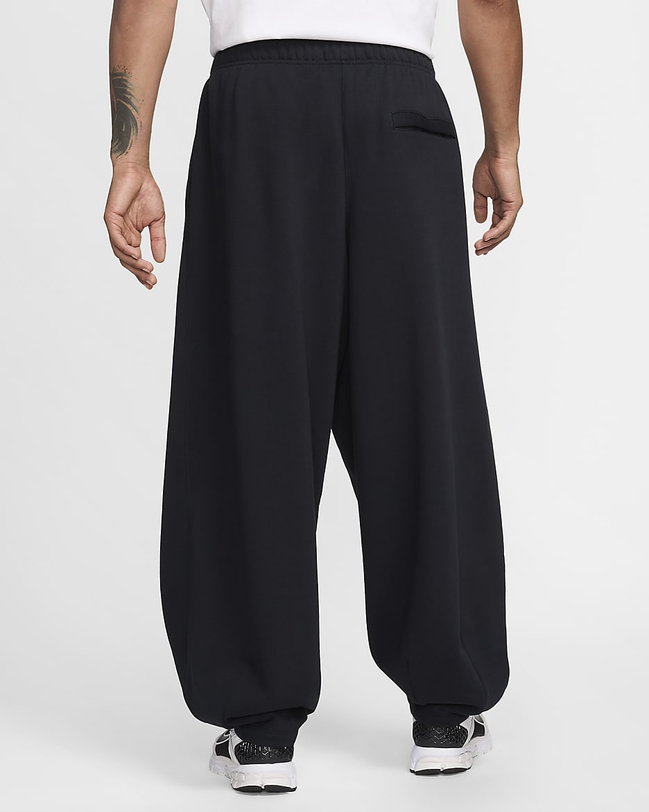 Nike Club Fleece Men's Oversized French Terry Trousers - Black/Black/White