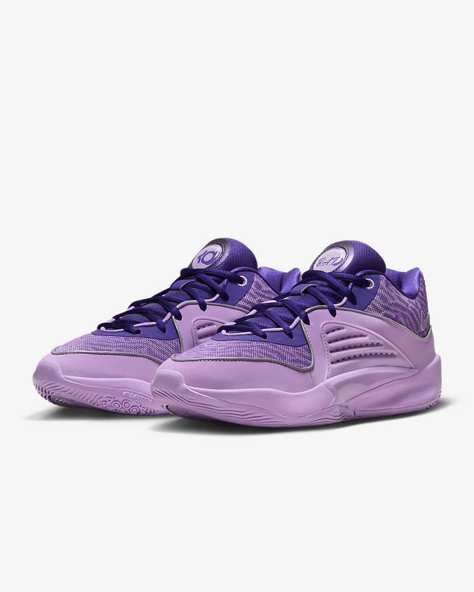 KD16 "B.A.D." Basketball Shoes - Field Purple/Rush Fuchsia