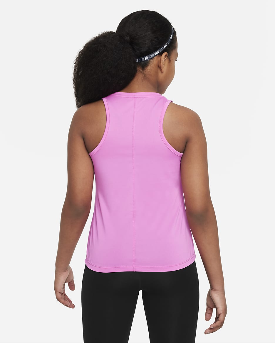 Nike One tanktop voor meisjes - Playful Pink/Wit