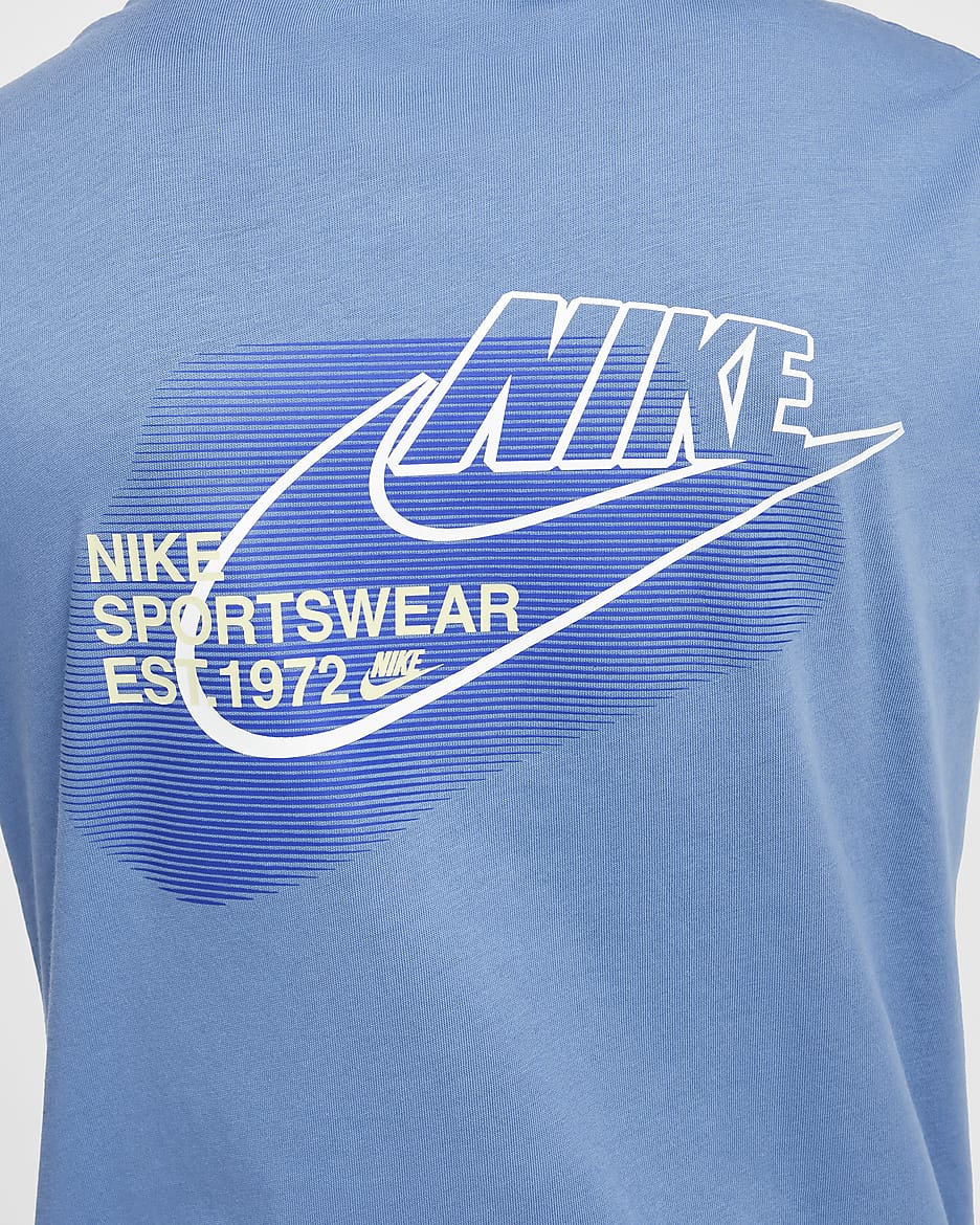 T-shirt à motif Nike Sportswear Standard Issue pour ado (garçon) - Aegean Storm