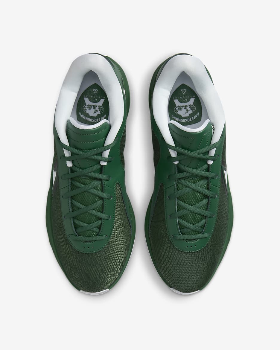 Giannis Freak 6 (Team Bank) Basketball Shoes - Gorge Green/White