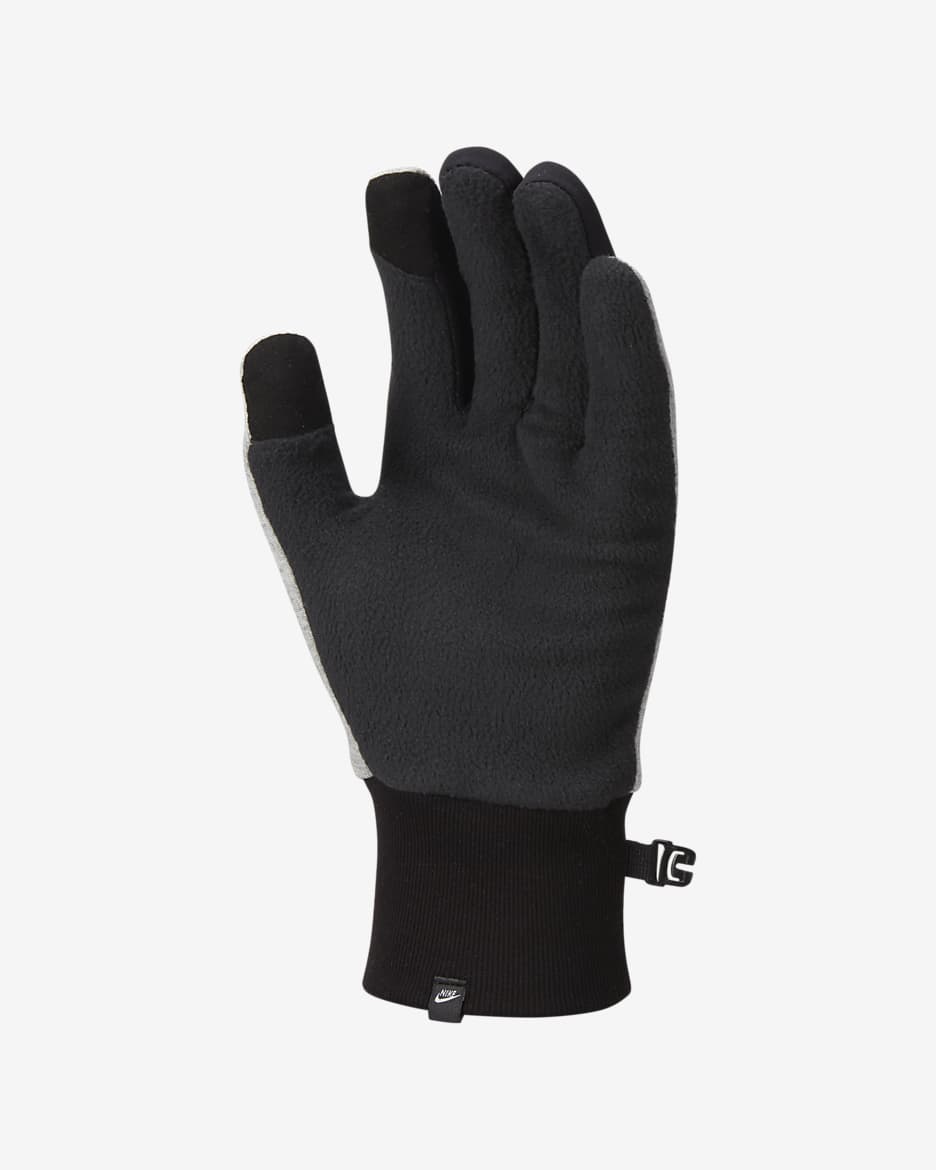 Gants Nike Therma-FIT Tech Fleece pour homme - Dark Grey Heather/Noir/Noir/Noir