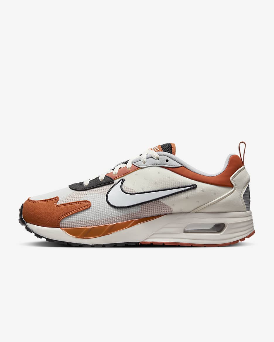 Tenis para hombre Texas Nike Air Max Solo - Negro/Fantasma/Naranja desierto/Plata metalizado