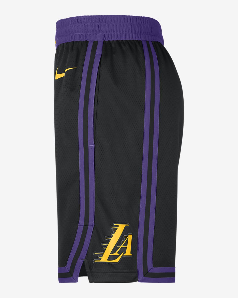 Los Angeles Lakers City Edition 2023/24 Pantalons curts Nike Dri-FIT NBA Swingman - Home - Negre/Amarillo