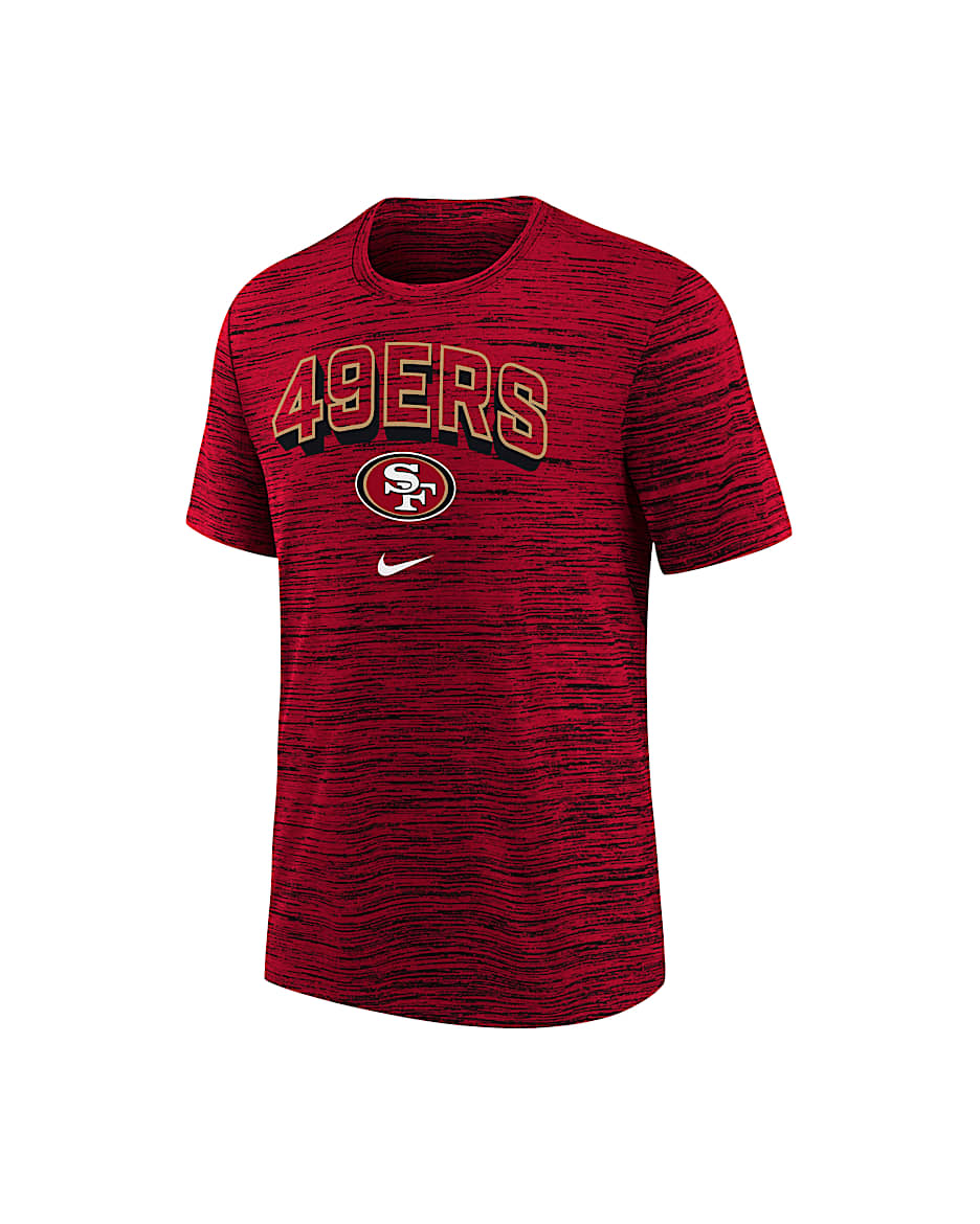 San Francisco 49ers Sideline Velocity Big Kids’ Nike Dri-FIT NFL T-Shirt - Red