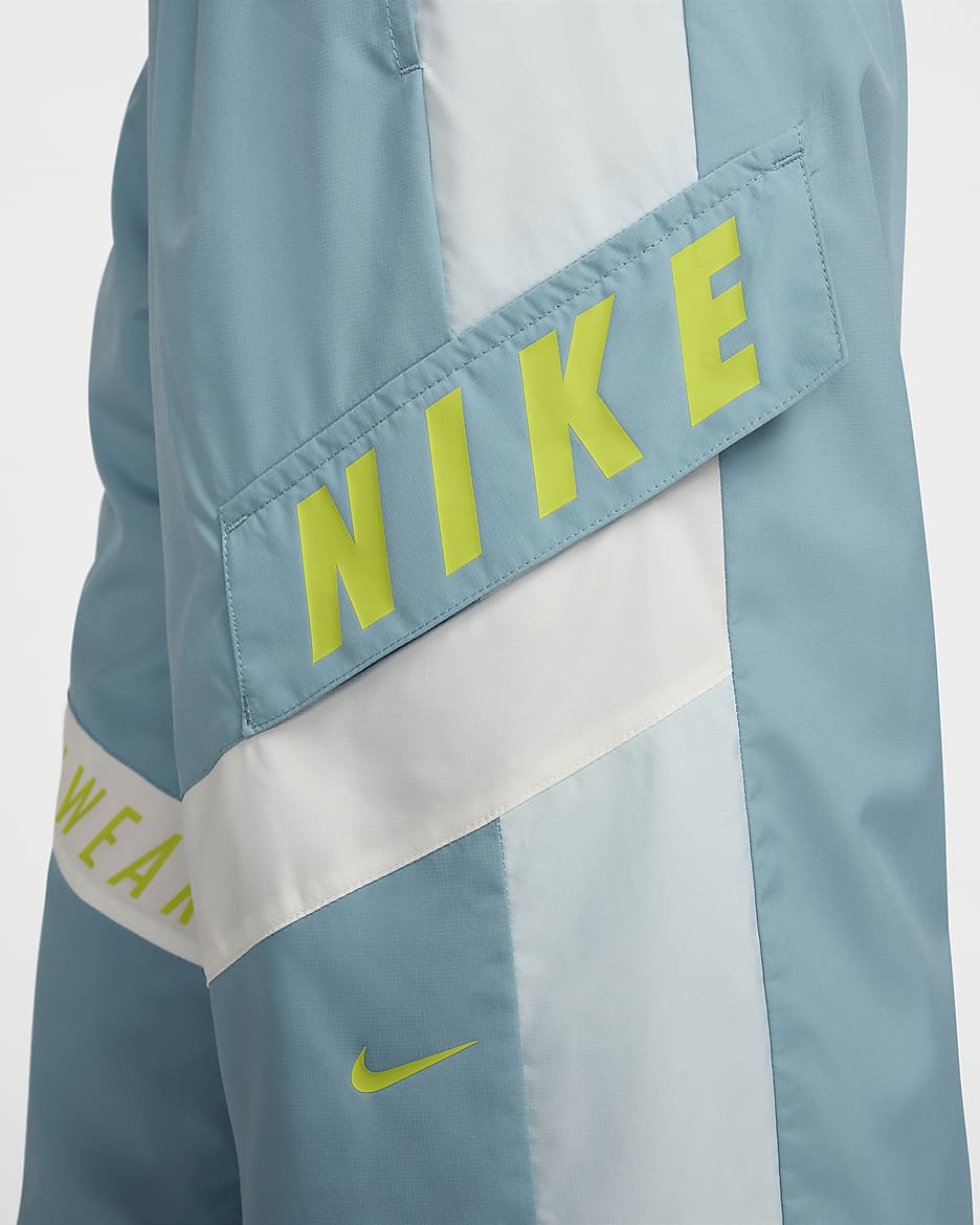 Nike Sportswear Women's High-Waisted Trousers - Denim Turquoise/Glacier Blue/Sail