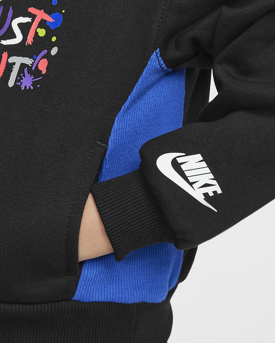 Sudadera con gorro de French Terry infantil Nike Sportswear "Express Yourself" - Negro