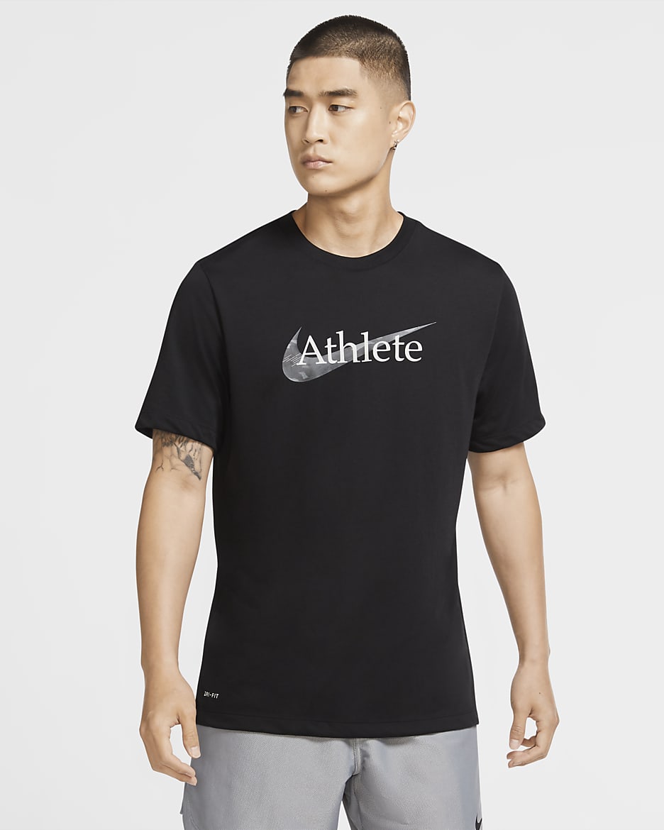 Nike Dri-FIT Men's Swoosh Training T-Shirt - Black