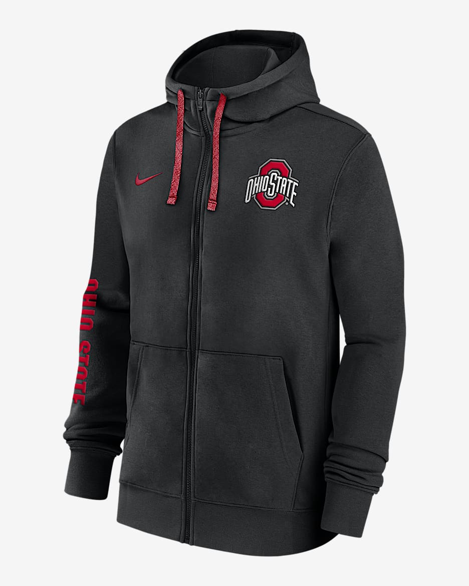 Ohio State Buckeyes Sideline Team Issue Men's Nike College Full-Zip Hoodie.  Nike.com