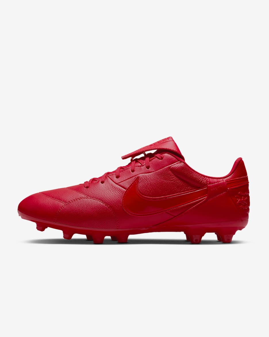 Nike Premier 3 FG lav fotballsko - Fire Red/Hvit