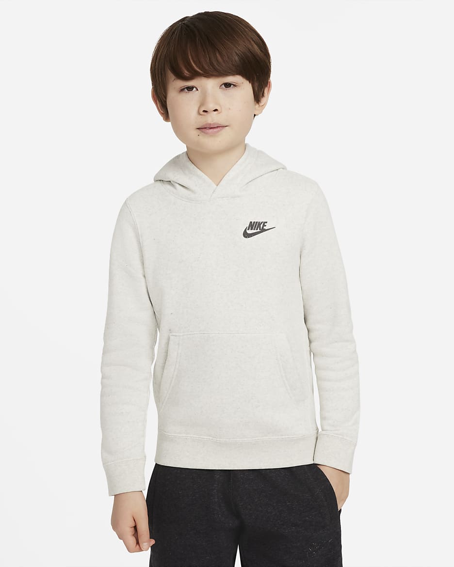 Sudadera con capucha sin cierre para niños talla grande Nike Sportswear Zero - Blanco/Multicolor/Gris humo oscuro