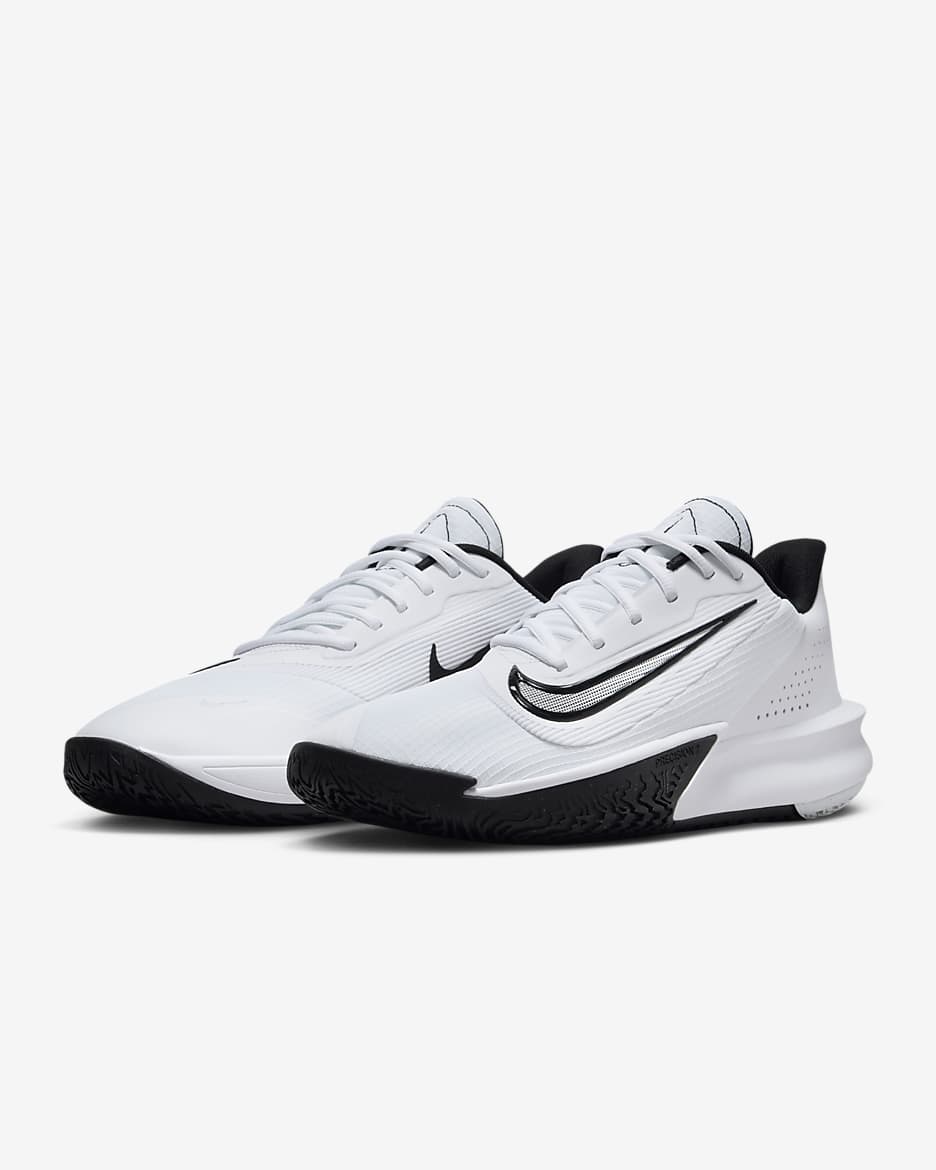 Nike Precision 7 Basketballschuh für Herren - Weiß/Schwarz