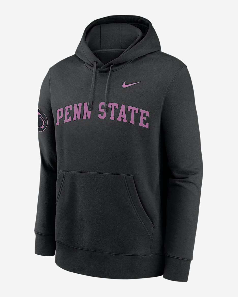 Penn State Sideline Club Men's Nike College Pullover Hoodie - Black
