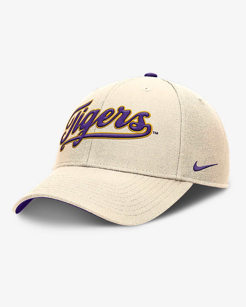 LSU Tigers Primetime Rise Men's Nike College Adjustable Hat - Natural
