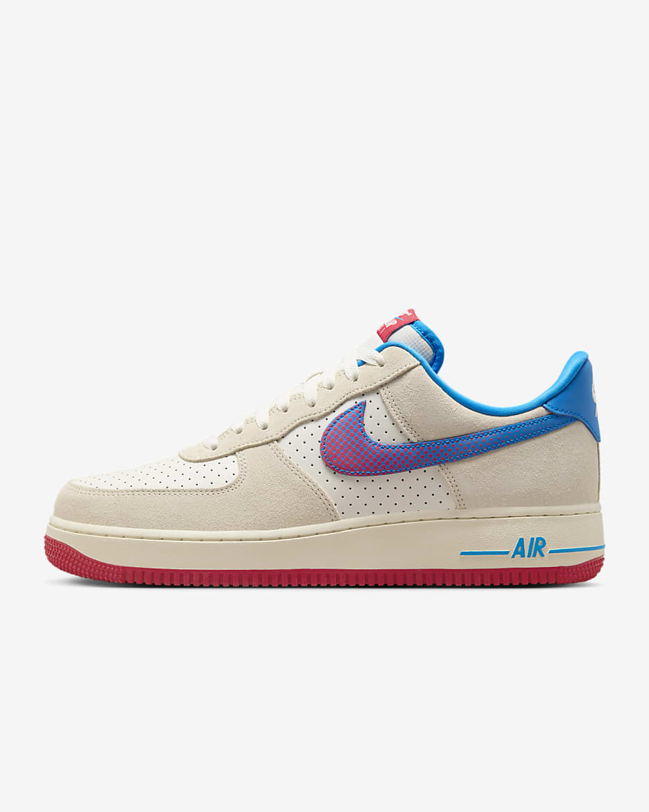 Nike Air Force 1 '07 LV8 Men's Shoes - Coconut Milk/Sail/University Red/Photo Blue