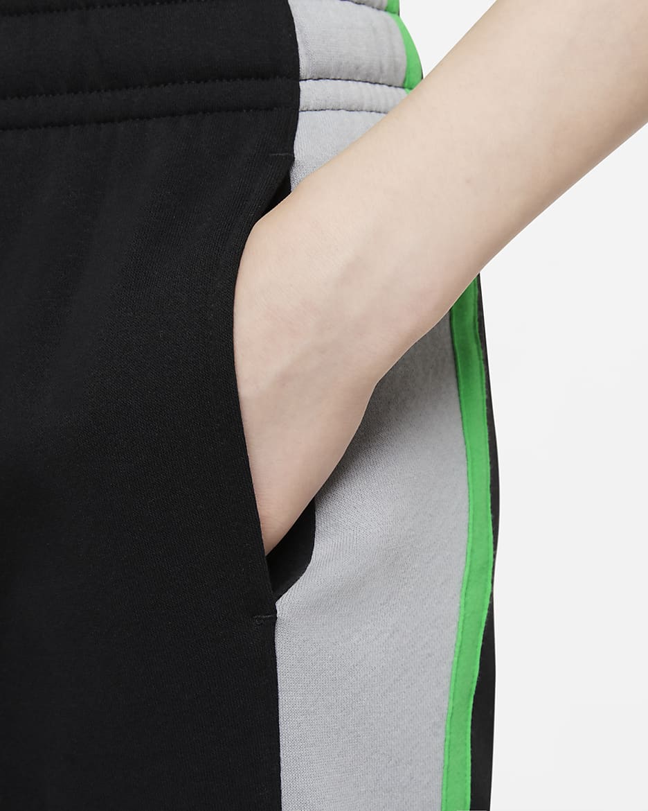 Nike Sportswear Amplify Big Kids' (Boys') Pants - Black/Light Smoke Grey/Light Green Spark/Green Strike