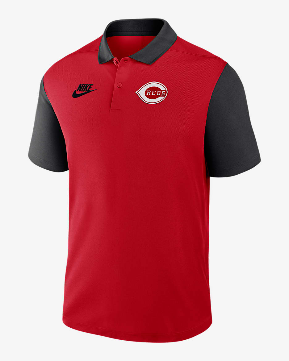 Cincinnati Reds Cooperstown Victory Men's Nike Dri-FIT MLB Polo - Red
