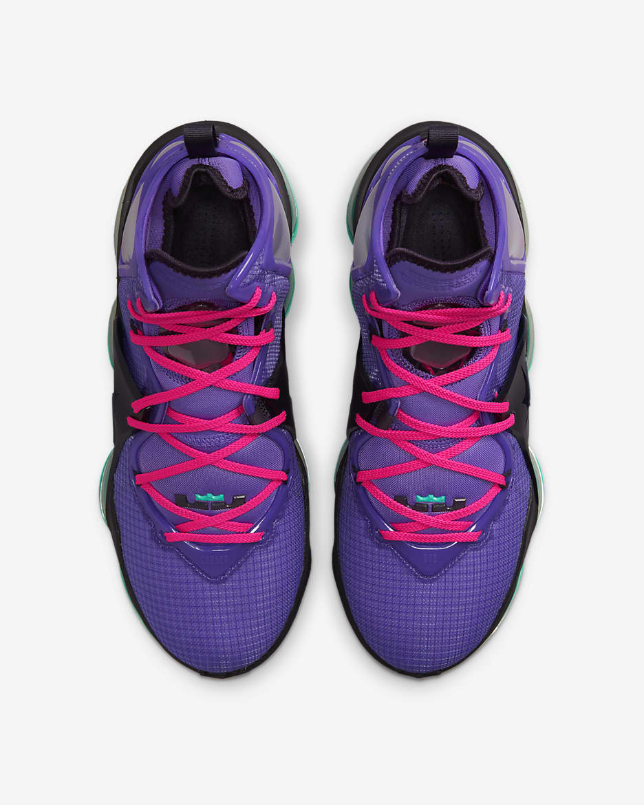 LeBron 19 Basketball Shoes - Wild Berry/Cave Purple/Clear Emerald/Hyper Pink