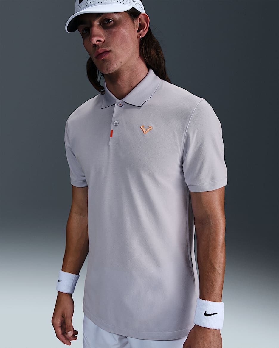 Polo coupe slim The Nike Polo Rafa pour Homme - Ghost/Blanc