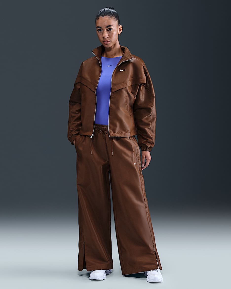 Nike Sportswear Windrunner Women's Shine Pants - Fauna Brown/Sail