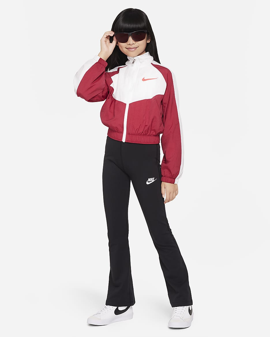 Nike Sportswear Favorites Leggings mit ausgestelltem Bein für ältere Kinder (Mädchen) - Schwarz/Weiß