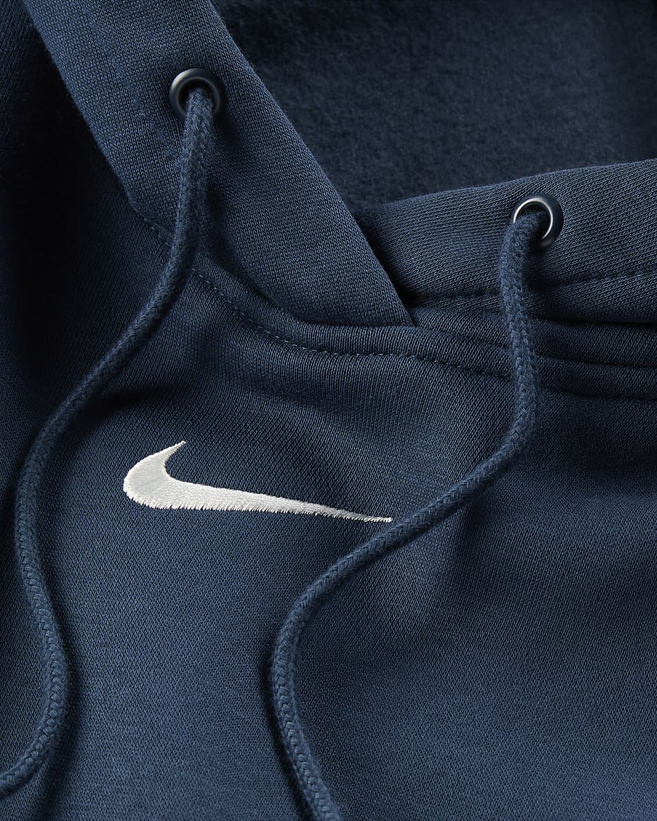 Damska bluza z kapturem o kroju oversize Nike Sportswear Phoenix Fleece - Armory Navy/Sail