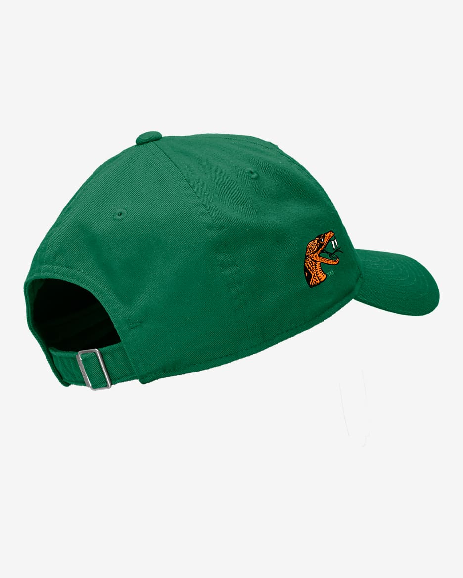 FAMU Nike College Adjustable Cap - Pine Green