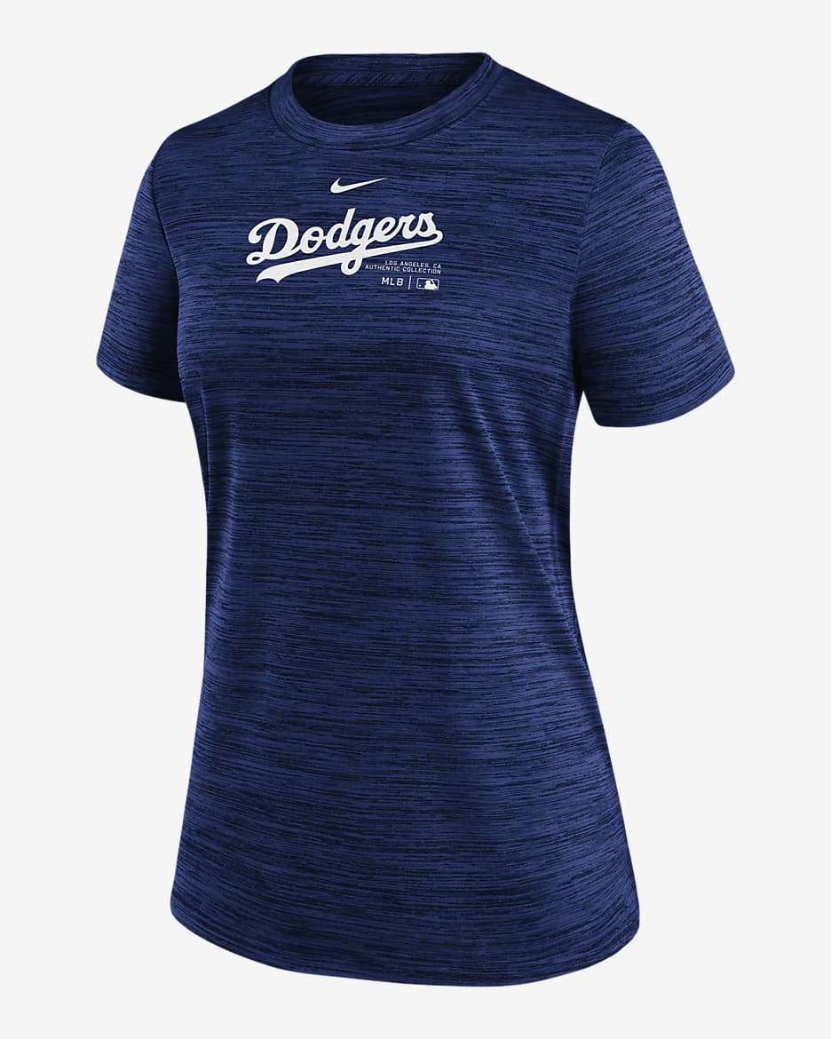 Los Angeles Dodgers Authentic Collection Practice Velocity Women's Nike Dri-FIT MLB T-Shirt - Royal