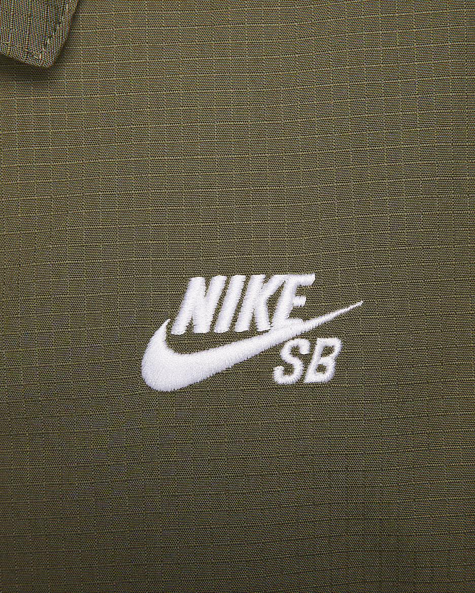 Klasická skateboardová bunda Nike SB - Medium Olive/Bílá