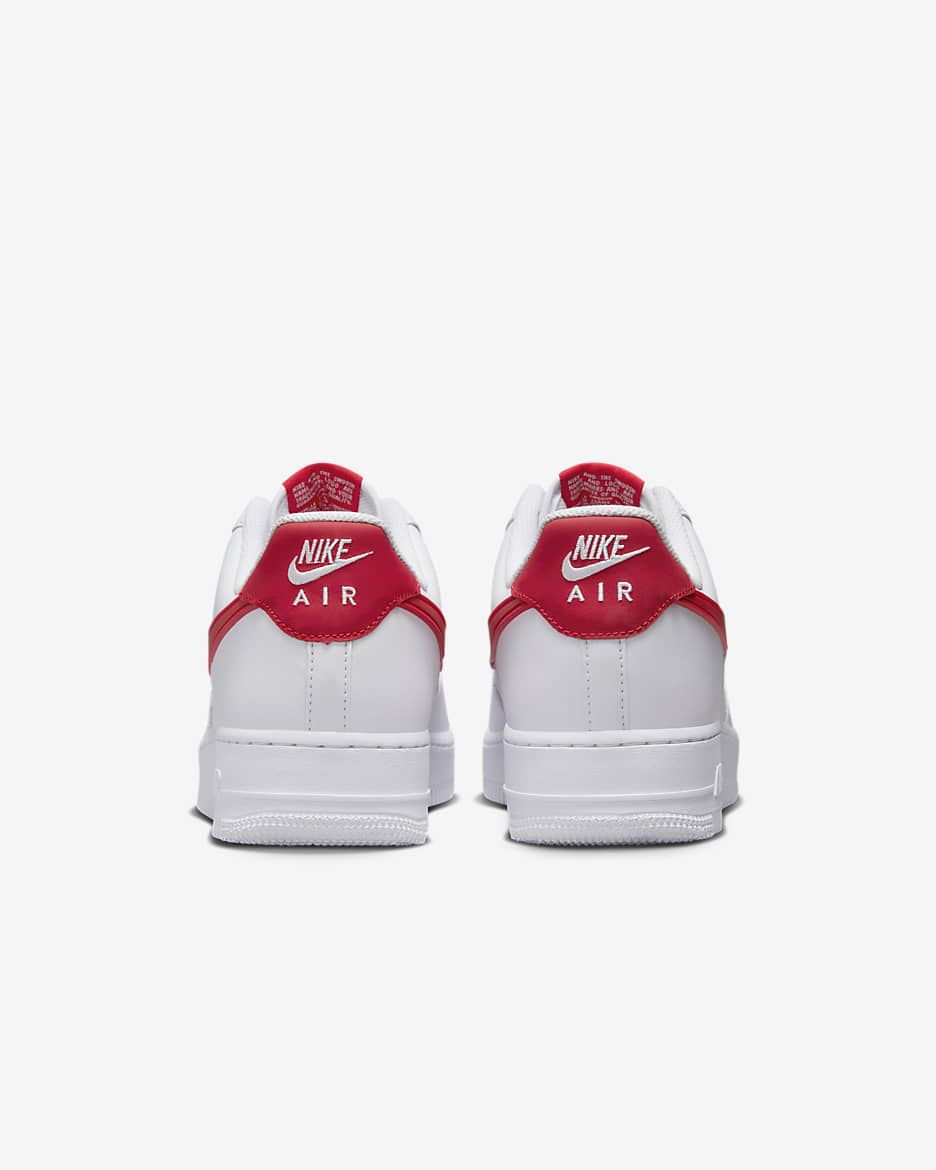 Nike Air Force 1 '07 Men's Shoes - White/Black/Fire Red