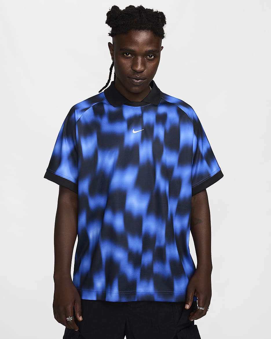 Maillot de foot à manches courtes Dri-FIT Nike Culture of Football pour homme - Hyper Royal/Game Royal/Noir/Blanc