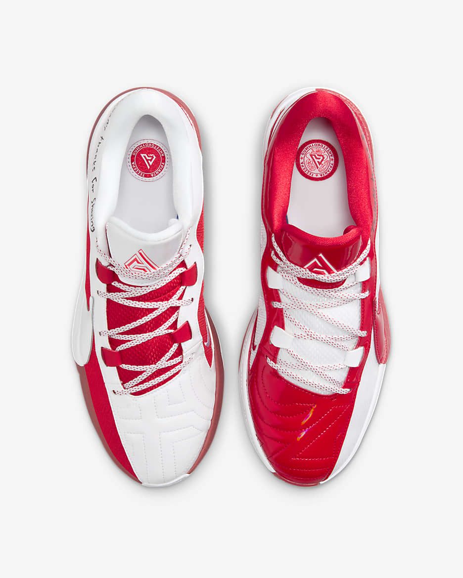 Sapatilhas de basquetebol Giannis Freak 5 ASW - Vermelho University/Carmesim Bright/Branco