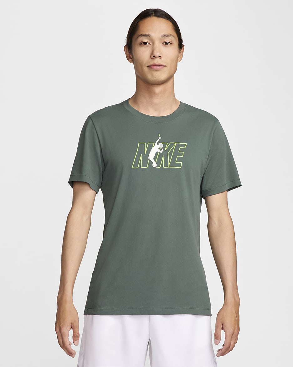 ナイキコート メンズ Dri-FIT テニス Tシャツ - ビンテージグリーン