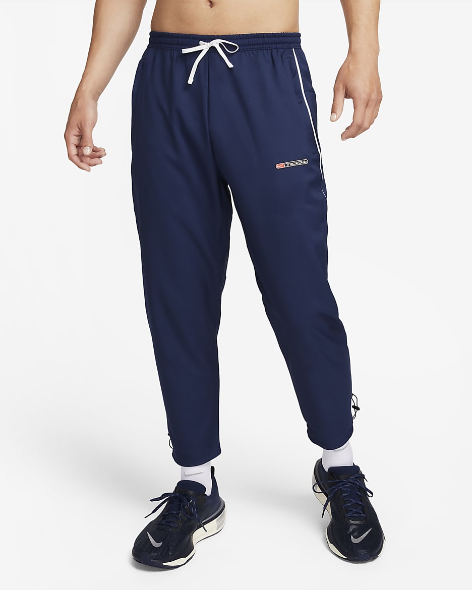 กางเกงวิ่งขายาวผู้ชาย Dri-FIT Nike Challenger Track Club - Midnight Navy/Summit White/Summit White