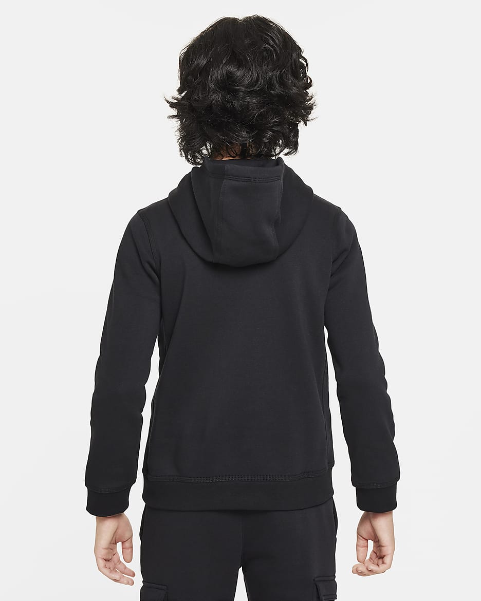 Sweat à capuche graphique en tissu Fleece Nike Sportswear pour ado (garçon) - Noir