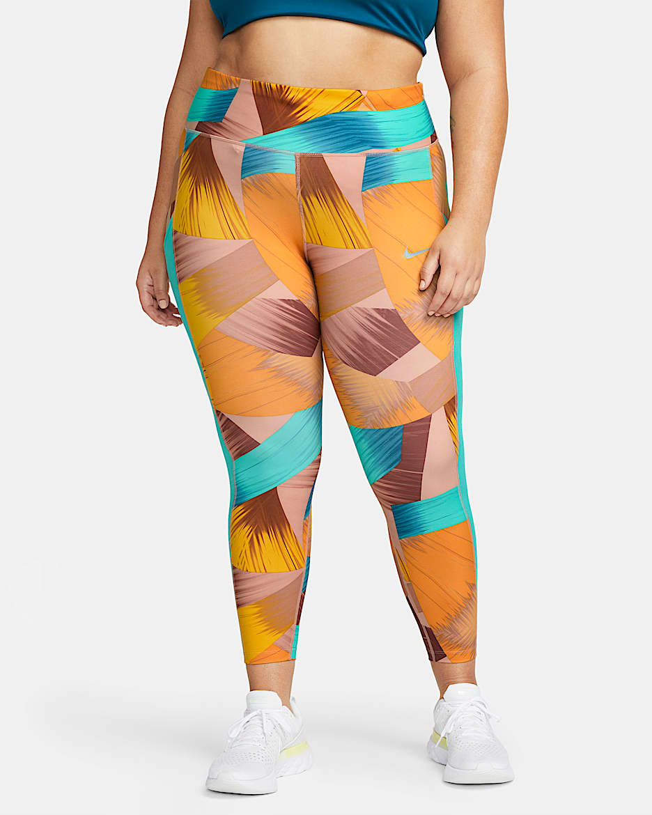 Leggings da running a 7/8 e vita media Nike Epic Luxe (Plus size) – Donna - Rose Whisper/Washed Teal/Cool Grey