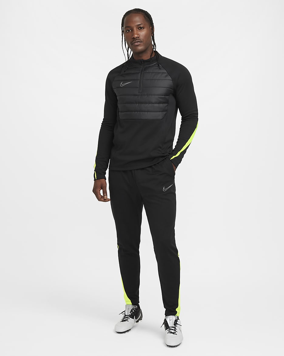 Pánské fotbalové kalhoty Therma-FIT Nike Academy Winter Warrior - Černá/Volt