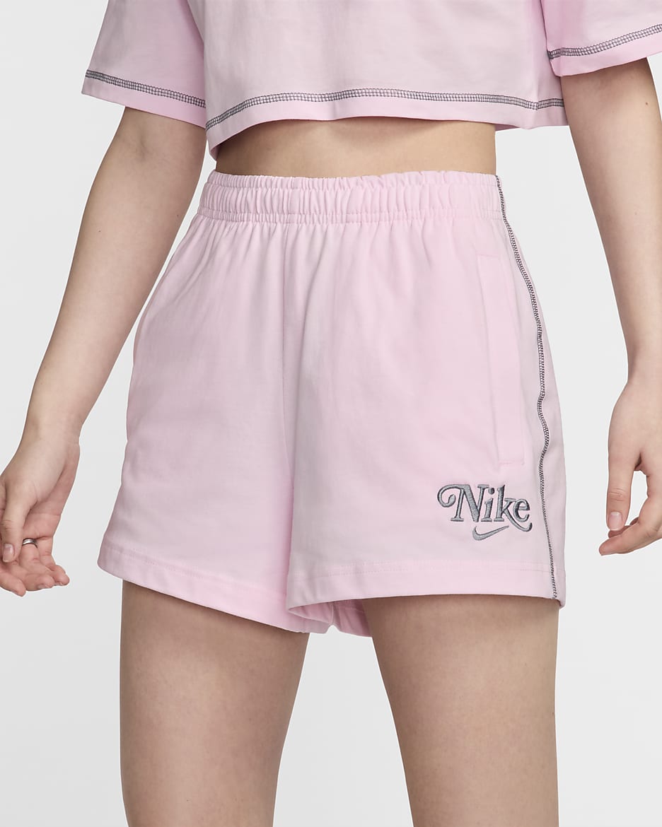 Short en jersey Nike Sportswear pour Femme - Pink Foam