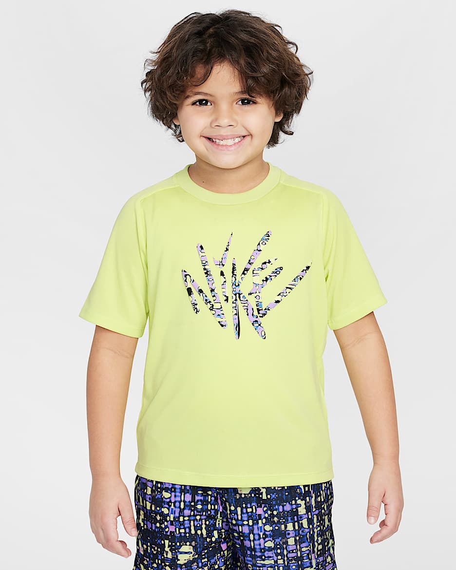 Nike Dri-FIT Little Kids' Bold Move Short Sleeve Top - Light Lemon Twist