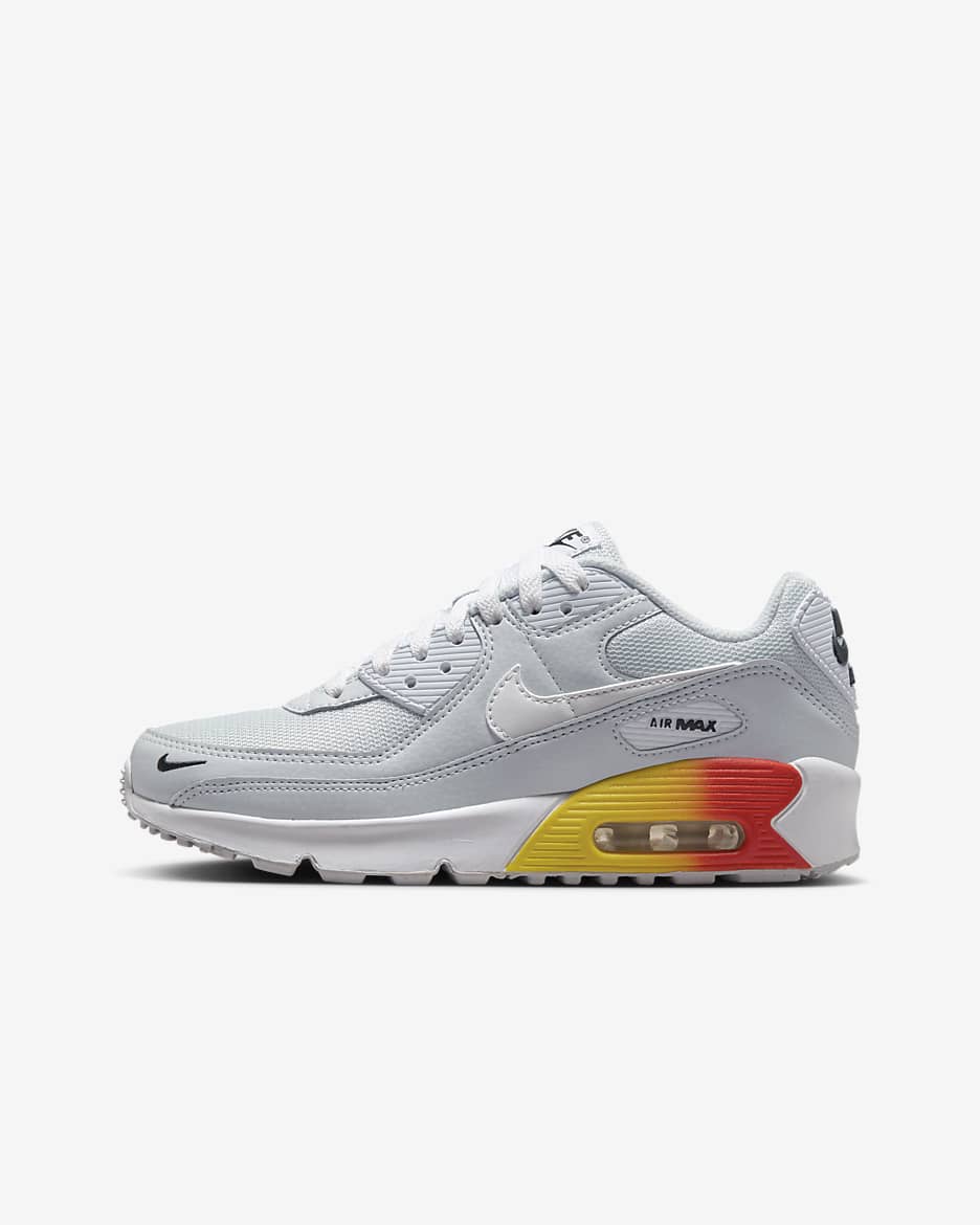 Nike Air Max 90 Older Kids' Shoe - Pure Platinum/Cosmic Clay/Lightning/White